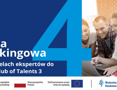 Lista rankingowa wniosków do 4. cyklu inkubacji w Hub of Talents 3 po panelach ekspertów