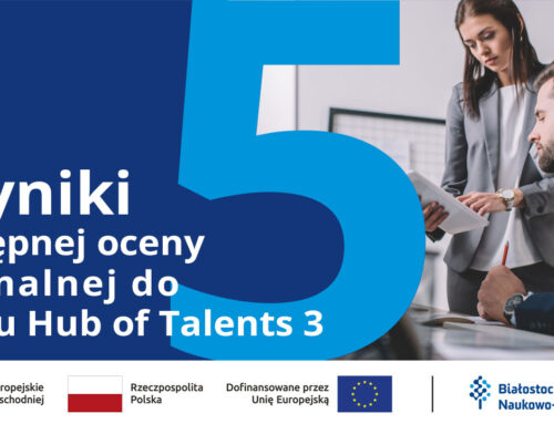 Wyniki wstępnej oceny formalnej wniosków do 5. cyklu Hub of Talents 3